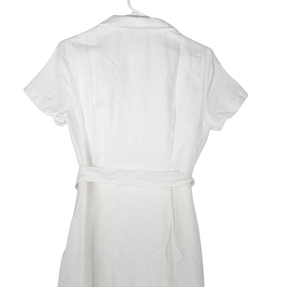 NWOT Quince European Linen Button Front Dress Bohemian White Small 4054-82 - Picture 11 of 12